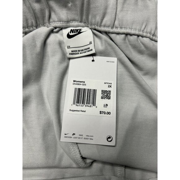 Nike Sportswear Essential Loose Fit Mid Rise Women Size 2X Cotton Jogger White - Picture 6 of 7